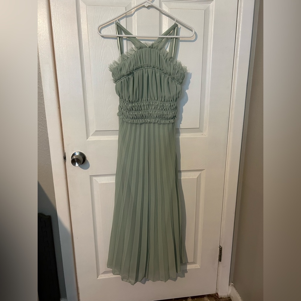 NWT ASOS halter pleated dress size 8